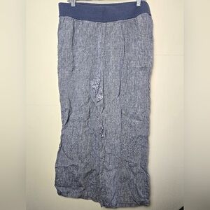 Women's Land's End 100% Linen Wide Leg Pants, Size 16 Petite